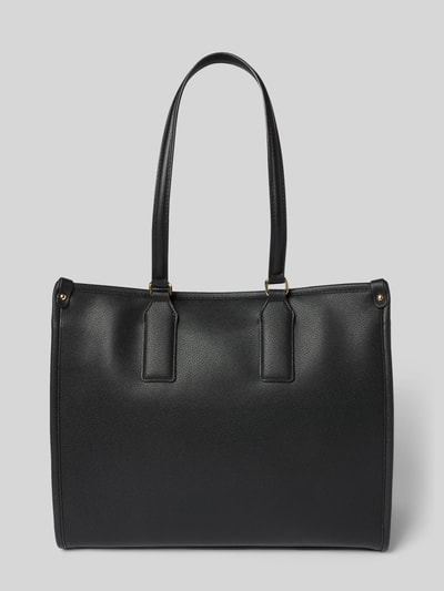 Productfoto, Handtasche in Leder-Optik Modell 'Foxy' van VALENTINO BAGS, zwart met logo-prägung, ritsvak, hengsel en schouderriem, 38x34x18 cm.
