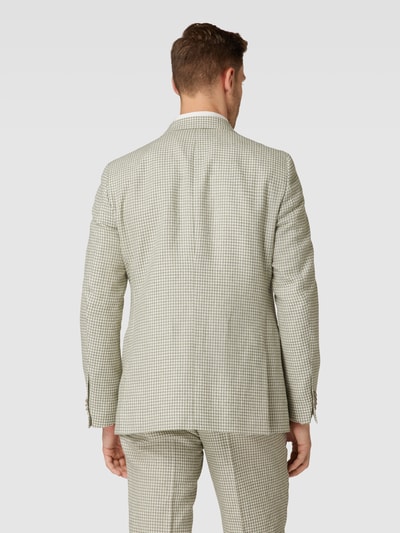 CG - Club of Gents Slim Fit 2-Knopf-Sakko mit Hahnentrittmuster Modell 'Paul' Grün 5