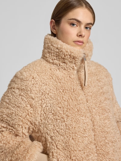 Marc O'Polo DENIM Regular fit teddyjack met opstaande kraag Beige - 3