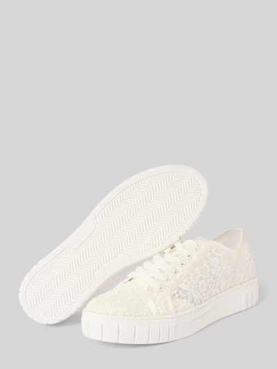 MARCO TOZZI Sneaker mit Spitzenbesatz Weiss 4