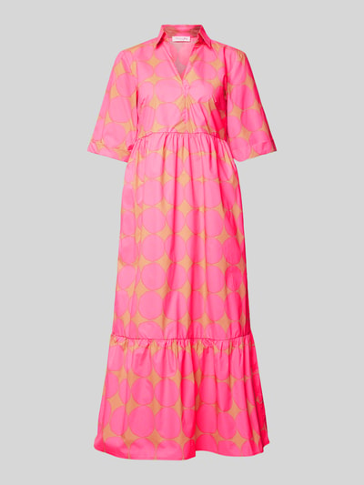 Christian Berg Woman Sukienka midi z efektem stopniowania i wzorem na całej powierzchni Różowy 2