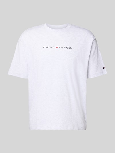 Produktfoto, Regular Fit T-Shirt aus reiner Baumwolle von Tommy Hilfiger, Optik: Unifarben, Label-Print, Rundhals, Kurzarm, Jersey