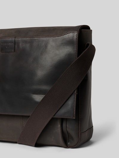 Strellson Schoudertas van echt leer  Donkerbruin - 3
