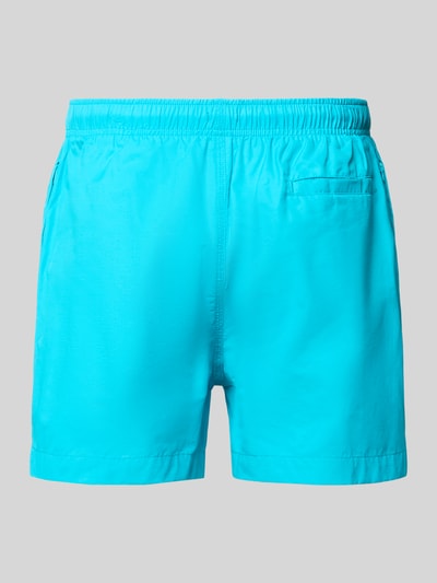 Produktfoto, Badehose mit elastischem Bund und Tunnelzug von MCNEAL in Türkis aus Baumwoll-Mix, Regular-Fit, glatte Textur, Herren