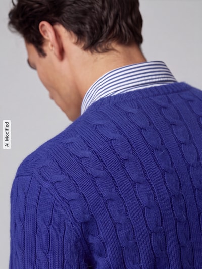 Polo Ralph Lauren Sweter o kroju regular fit z mieszanki wełny i kaszmiru Niebieski 3