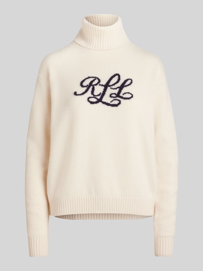 Lauren Ralph Lauren Pullover aus Kaschmir mit Logo-Schriftzug Ecru 2