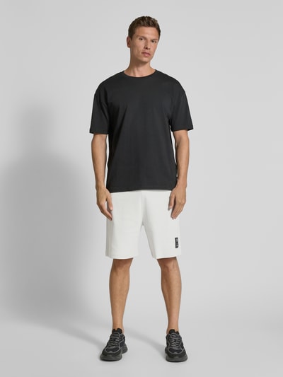 Tom Tailor Denim Relaxed fit sweatshorts van katoenmix Lichtgrijs - 1