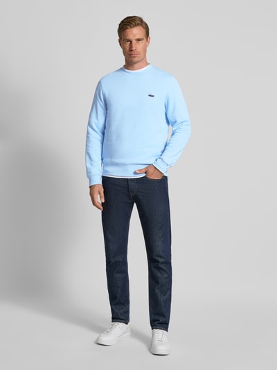 Lacoste Regular Fit Sweatshirt aus reiner Baumwolle Hellblau 1