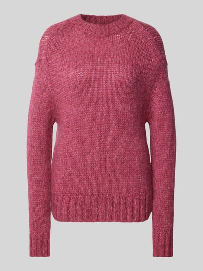 Marc O'Polo Denim Strickpullover mit Rundhalsausschnitt Fuchsia 2