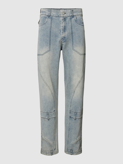 Divention Straight leg jeans met siernaden, model 'SVERIGE' Lichtblauw - 2