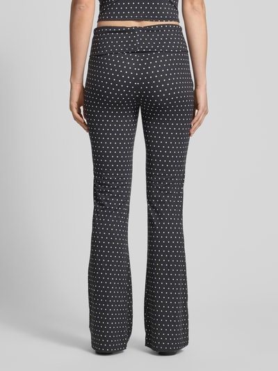 NOISY MAY® Flared Cut Hose im Allover-Look Modell 'DESTINY' Black 5