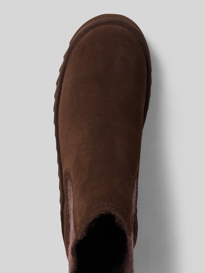 Tamaris Boots aus Rindsnappa mit Profilsohle Dunkelbraun 3