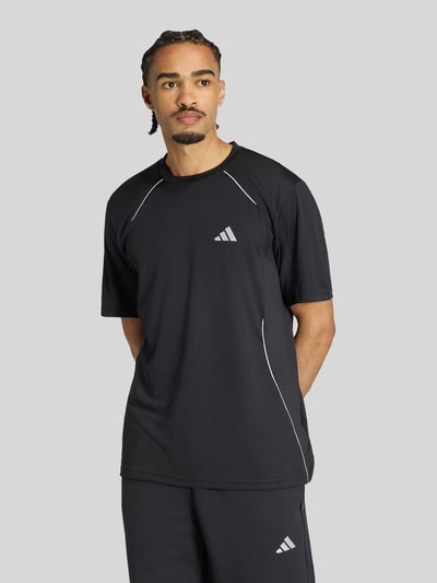 adidas Training t-shirt sportowy o kroju regular fit z nadrukiem z logo Czarny 3