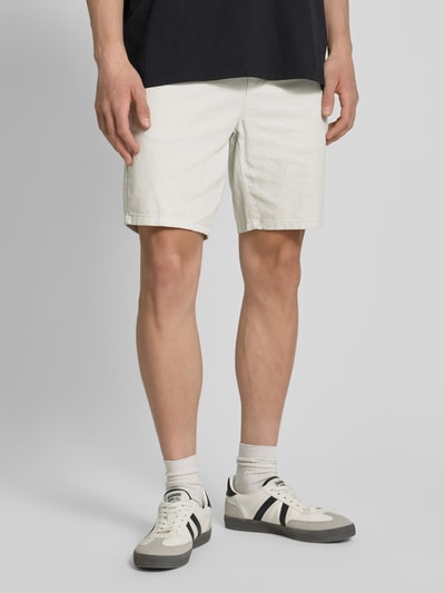 Only & Sons Korte broek van een mix van katoen en linnen, model 'LINUS' Lichtgrijs - 4
