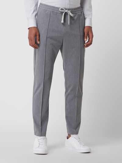 Windsor Joggingbroek met stretch, model 'Nostro'  Lichtgrijs - 4