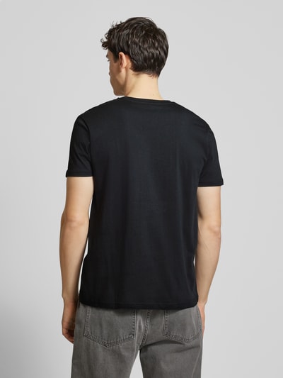 Alpha Industries T-Shirt mit Label-Print Metallic Black Melange 5