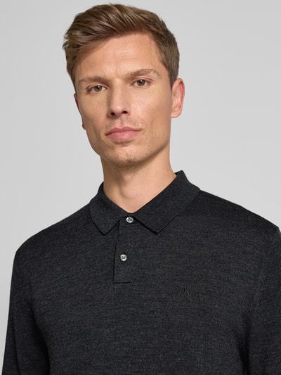 CK Calvin Klein Gebreide pullover met polokraag Antraciet gemêleerd - 3
