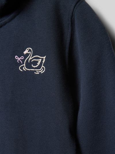 s.Oliver RED LABEL Regular fit sweatjack van katoenmix Marineblauw - 2