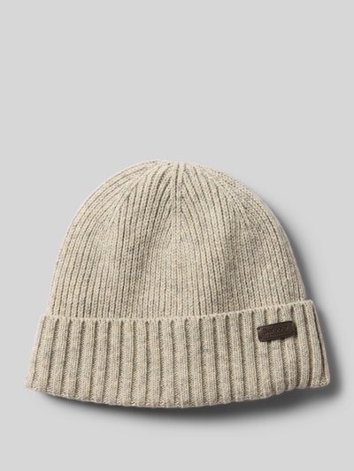 Barbour Beanie van wolmix, model 'CARLTON' Lichtgrijs gemêleerd - 1