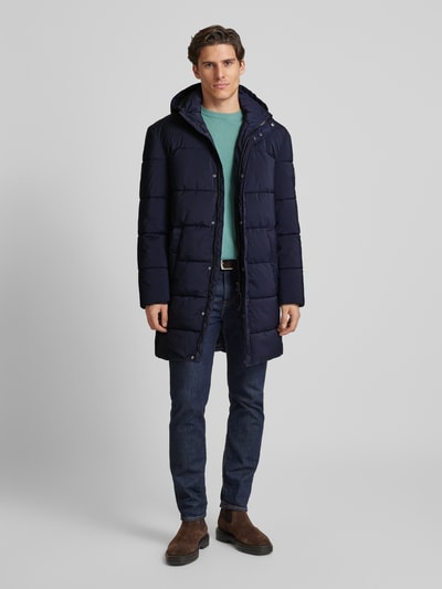 Christian Berg Men Steppjacke mit Kapuze Marine 1