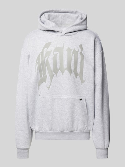 KARL KANI Hoodie mit Label-Print Hellgrau Melange 1