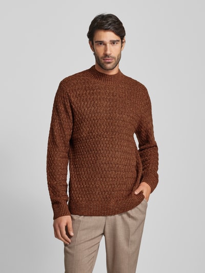 Jack & Jones Premium Strickpullover mit Strukturmuster Hellbraun 4