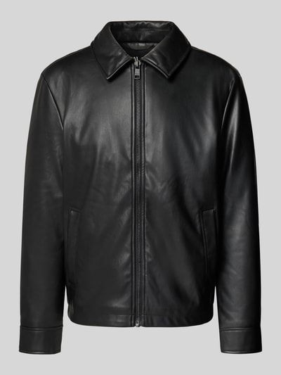 MCNEAL Kurtka z imitacji skóry z zamkiem błyskawicznym Czarny 2