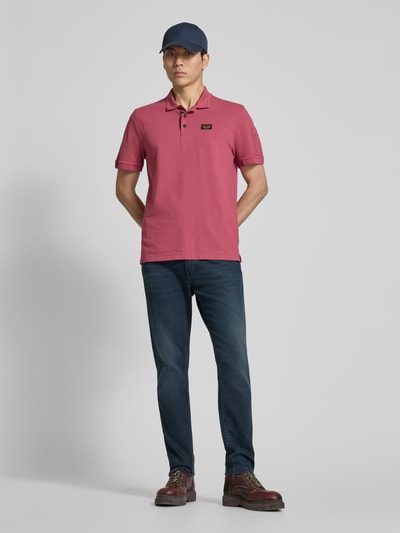 PME Legend Poloshirt mit Label-Detail Koralle 1