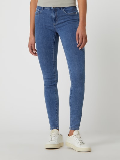 Only Skinny fit jeans van viscosemix, model 'Rain'  Blauw - 4