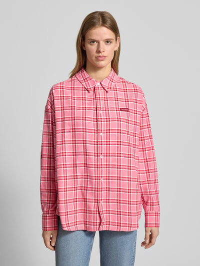 OH APRIL Oversized vrijetijdsoverhemd met labeldetail model 'Vivian' Oudroze - 4
