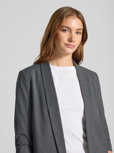 Only Żakiet długi o kroju regular fit z rękawem o dł. 3/4 model ‘ELLY’ Średnioszary melanż 3