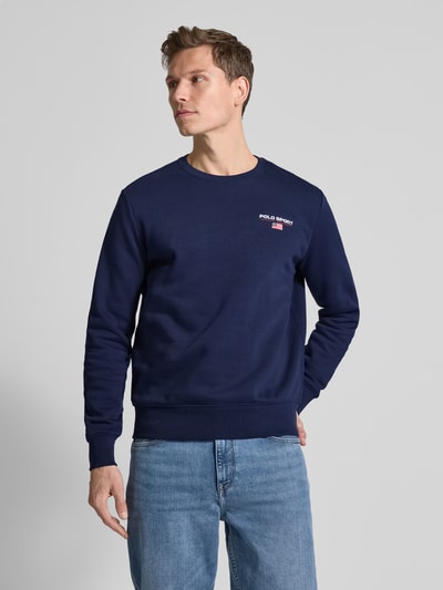 Polo Sport Sweatshirt mit Label-Stitching Dunkelblau 4