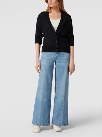 BOSS Cardigan mit V-Ausschnitt Modell 'Foleda' Marineblau 1