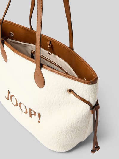 JOOP! Torba shopper z detalem z logo model ‘lanoso’ Écru 5