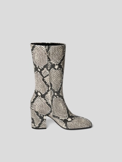 Aeyde Stiefel in Reptil-Optik Hellgrau 4