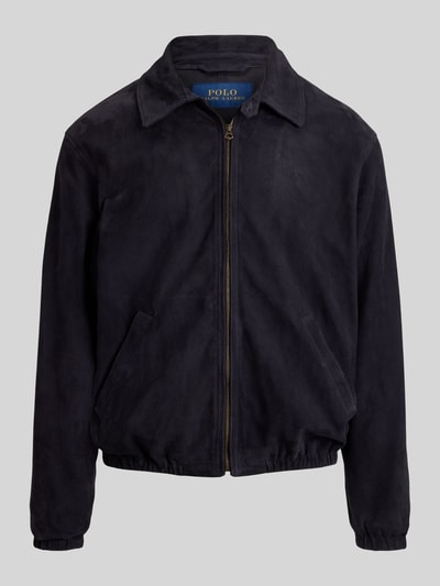 Polo Ralph Lauren Regular Fit Lederjacke aus echtem Schafsleder Marine 2