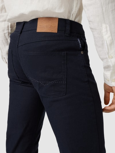Christian Berg Men Hose aus Leinen-Mix im 5-Pocket-Design Marine 3