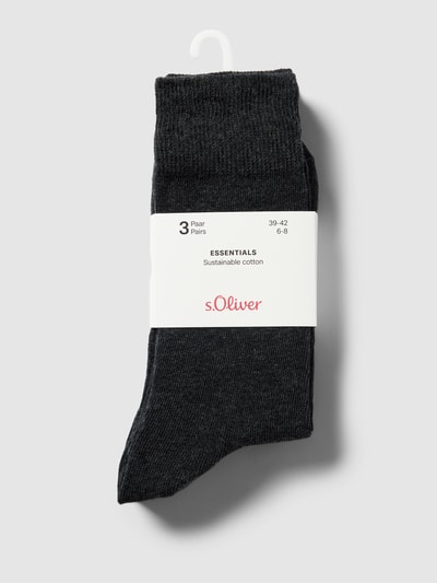 s.Oliver RED LABEL Socken mit Stretch-Anteil im 3er-Pack Dunkelgrau 3