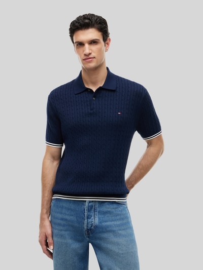 Tommy Hilfiger regular fit poloshirt van puur katoen Donkerblauw - 4