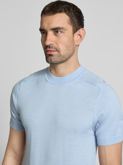 SELECTED HOMME T-Shirt aus reiner Wolle Hellblau 3