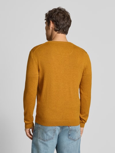 Tom Tailor Regular fit pullover van puur katoen  Mosterdgeel - 5