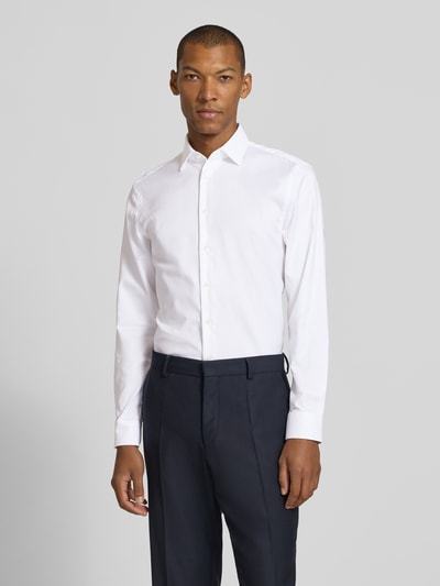 Jake*s Slim Fit Businesshemd aus Baumwoll-Mix Weiss 4