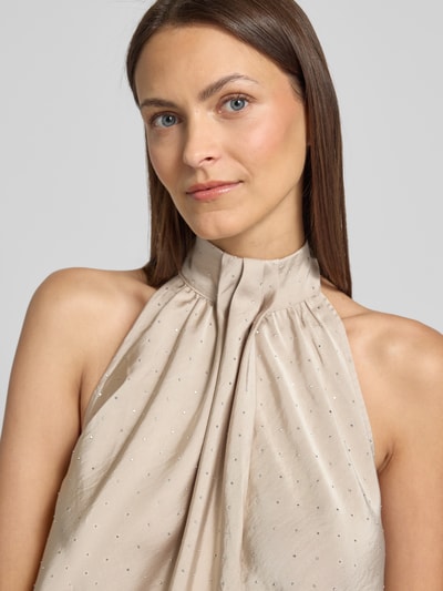 mbyM Blousetop met siersteentjes, model 'Zuzela' Zand - 3