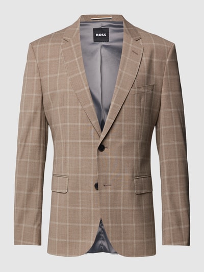 BOSS 2-Knopf-Sakko mit Tartan-Karo Modell 'Jasper' Beige 2