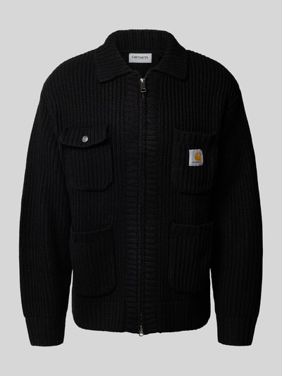 Carhartt Work In Progress Strickjacke mit Zweiwege-Reißverschluss Black 2