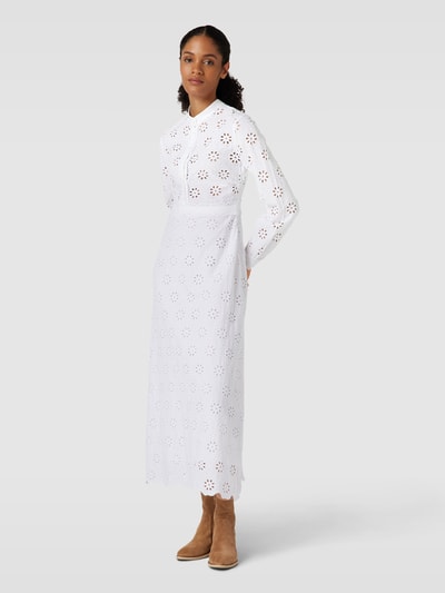 THE KOOPLES Sukienka midi z ażurowym wzorem Biały 1