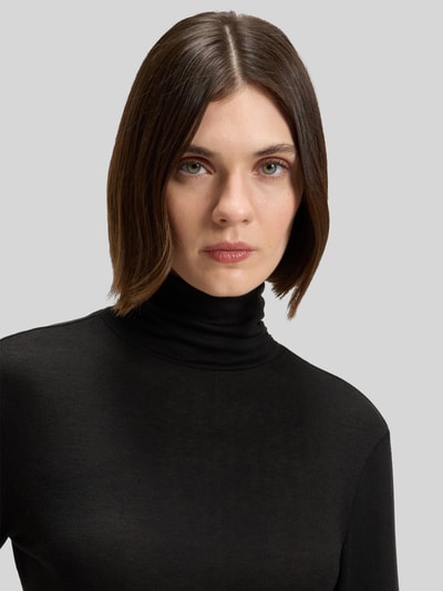 BOSS Orange Bluzka z długim rękawem o kroju slim fit z mieszanki lyocellu Czarny 3