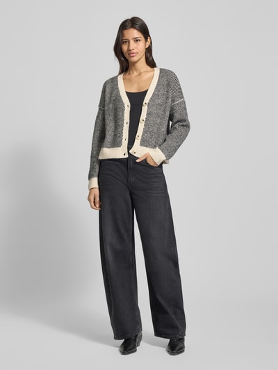 Vero Moda Regular fit gebreid jack met enkele knoopsluiting, model 'FELIZE' Offwhite - 1