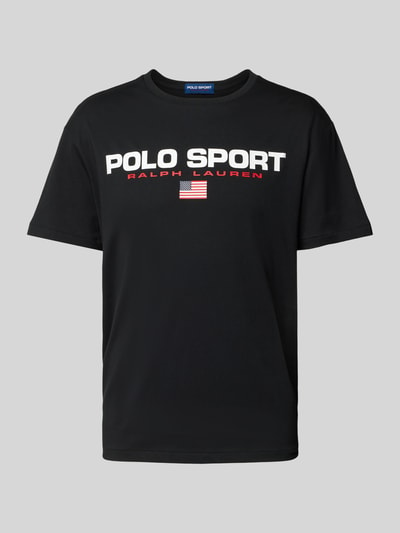 Polo Sport T-shirt met labelprint Zwart - 2