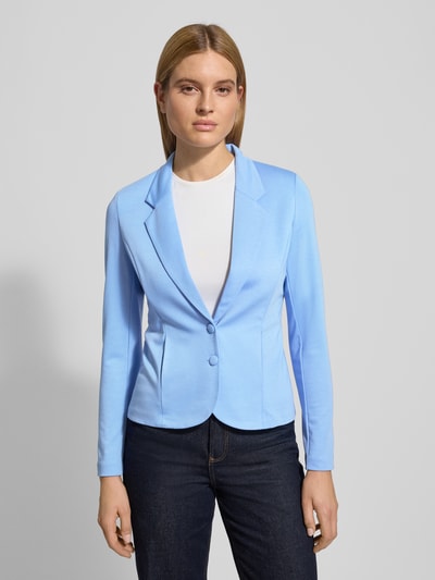 FREE/QUENT Żakiet o kroju slim fit z dodatkiem wiskozy Model 'Nanni' Błękitny 4